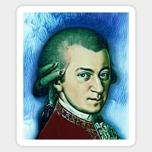 Wolfgang Amadeus Mozart Portrait | Wolfgang Amadeus Mozart Artwork 4 Sticker